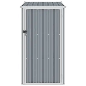 Pearces Garden Shed 87 x 98 x 159 cm Galvanized Steel Grey