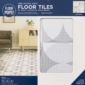 Floor Pops Norma Self Adhesive Vinyl Floor Tiles Pack of 10 (0.93sqm)