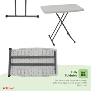 Oypla 2.5ft 76cm Folding Heavy Duty Outdoor Trestle Party Garden Table