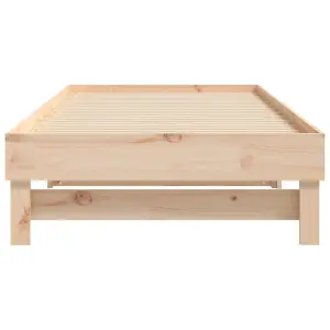 Berkfield Pull-out Day Bed 2x(80x200) cm Solid Wood Pine