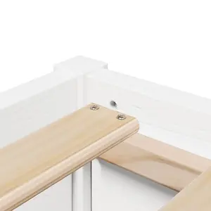 Berkfield Bed Frame without Mattress White 75x190 cm Small Single Solid Wood Pine