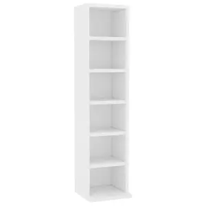 vidaXL CD Cabinet White 21x20x88 cm Engineered Wood