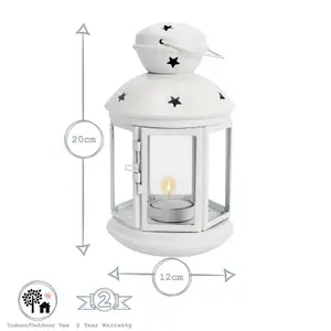 Nicola Spring - Metal Hanging Tealight Lanterns - 2 Sizes - Pack of 2