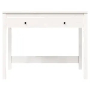 Berkfield Desk with Drawers White 100x50x78 cm Solid Wood Pine