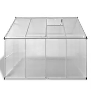 Berkfield Reinforced Aluminium Greenhouse with Base Frame 6.05 m2