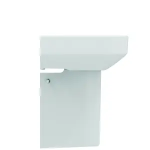 Ideal Standard i.life S Gloss White Rectangular Wall-mounted Semi-pedestal Basin (H)48.5cm (W)50cm