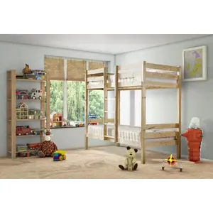 Macie Pine Heavy Duty Solid Pine Bunk Bed Small Single (2'6")