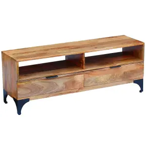 Berkfield TV Stand Mango Wood 120x35x45 cm