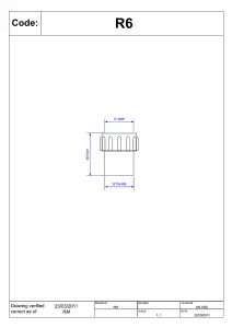 McAlpine R6 0.75" Straight Female Overflow Coupling with fixed nut