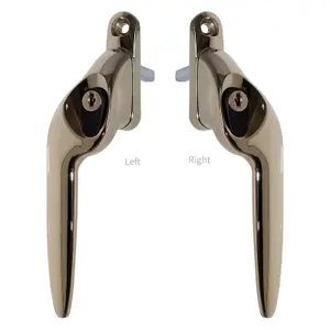 Yale Quartus Cranked Window Handle - Champagne Gold, Left, 40mm