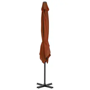 Berkfield Cantilever Umbrella with Aluminium Pole Terracotta 250x250 cm