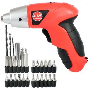 SPARES2GO Mini Rechargeable Cordless Electric Screwdriver Drill Power Tool Charger + Bits (26 Piece Set)