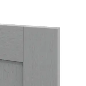 GoodHome Alpinia Matt slate grey wood effect Shaker 2 drawer front, bridging door & bi fold door 500mm