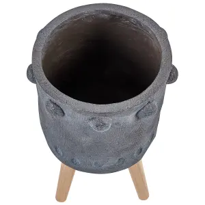 Elevated Plant Pot BRUNNERA Ceramic Graphite Grey