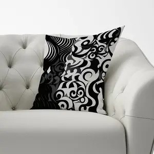 Black Grey Abstract Cushions 60cm x 60cm