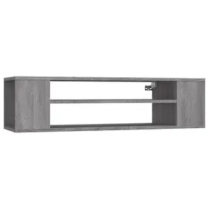 Berkfield Hanging TV Cabinet Grey Sonoma 100x30x26.5 cm Engineered Wood