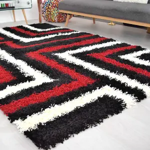 Red Tides Thick Shaggy Rug - California