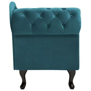 Left Hand Chaise Lounge Velvet Teal NIMES