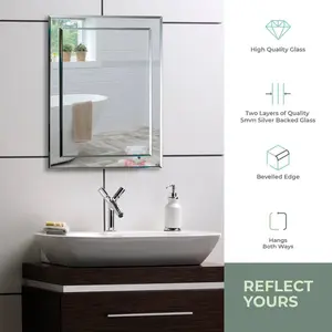 Seeger Flat Wall Mirror 50cm x 40cm