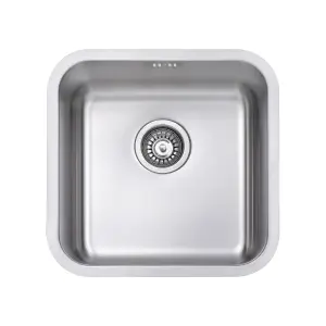 JASSFERRY Undermount Stainless Steel Kitchen Sink Single Bowl, 450 x 450 mm