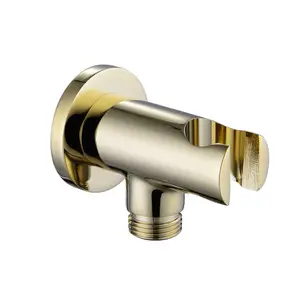 ENKI Traditional English Gold White Brass White Handheld Shower Head & Hose EO016