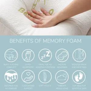 Contoured Memory Foam Bamboo Pillow