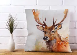 Majestic Stag Watercolour Cushions 45cm x 45cm