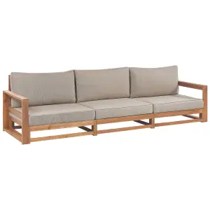 Garden Sofa TIMOR FSC Certified Acacia Wood Light Wood 3 Seater