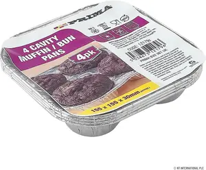 Pack Of 40 Muffin Bun Tray Pans Ideal For Baking Muffins Cupcakes Aluminium Foil Suitable For Fridge Freezer & Oven