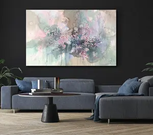 Abstract Flower Paradise Canvas Print Wall Art - Medium 20 x 32 Inches