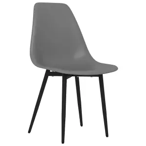 Berkfield Dining Chairs 2 pcs Grey PP