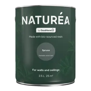 GoodHome Naturéa Spruce Velvet matt Wall paint, 2.5L