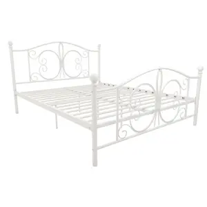 Kourtney Platform Bed White / Kingsize (5')