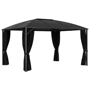 Berkfield Gazebo with Curtains 400x300x265 cm Anthracite