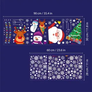 Walplus Xmas Friends With Snowflakes Window Clings Rooms Décor