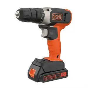 Black & Decker BCD001BAST 18V Lithium-Ion Drilldriver 600RPM With 2 Batteries and 160 Tools