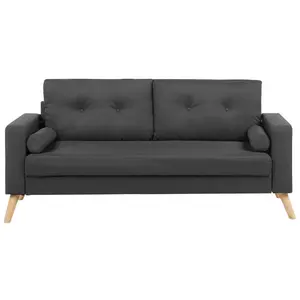 2 Seater Fabric Sofa Dark Grey KALMAR