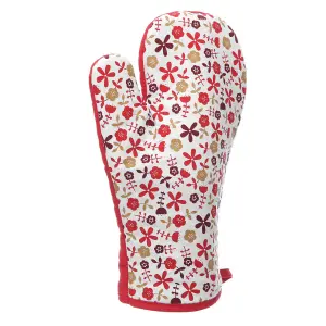 Maison by Premier Red Daisy Single Oven Glove