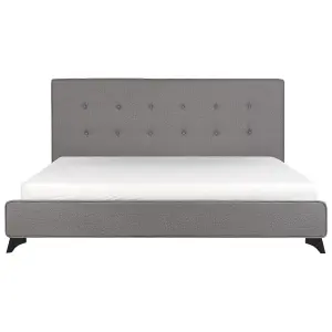 Fabric EU Super King Bed Grey AMBASSADOR