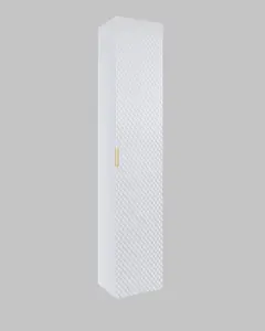 Laura 17 Tall Bathroom Cabinet H1860mm W350mm D350mm - White Gloss Finish