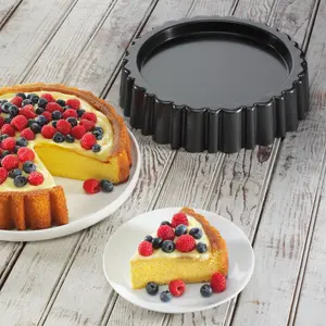 Chicago Metallic Grey Carbon Steel Non-Stick Mary Ann Cake Pan