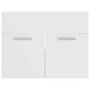 Berkfield Bathroom Furniture Set White Engineered Wood