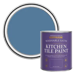 Rust-Oleum Blue Silk Satin Kitchen Tile Paint 750ml