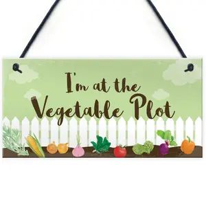 Red Ocean Funny Garden Signs And Plaques Vegetable Plot Sign Home Decor Sign Mum Dad Gift