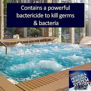 Cleenly Hot Tub & Whirlpool System Flush - Removes Dirt, Grime & Biofilm - Sterilises and Deeply Clean 5L