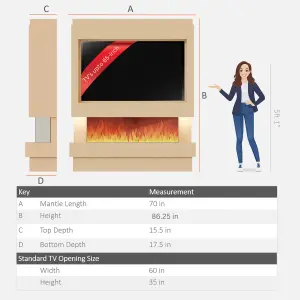 Pre-Built Media Wall Package 10 Including The 1300 Advance Series 3 Sided Electric Fire.