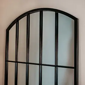 Tall Black Ornate Mirror 147cm x 47cm