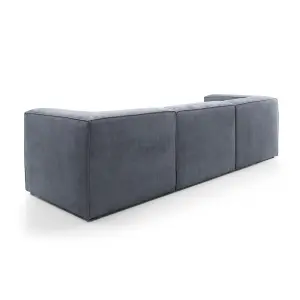 Doris Modular 4 Seater Sofa in Dark Grey Cord Chenille