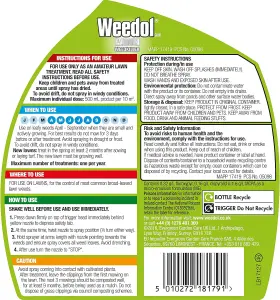 Weedol Lawn Weed Killer Spray, 800ml