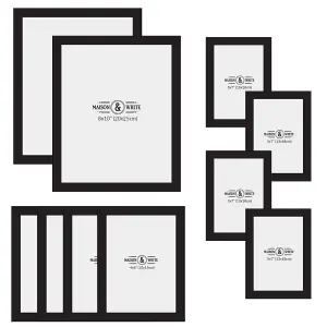 Assorted Photo Frames - Set of 10 Black